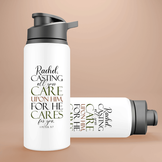 Casting All Your Cares Upon Him - 1 Peter 5:7 - Personalized