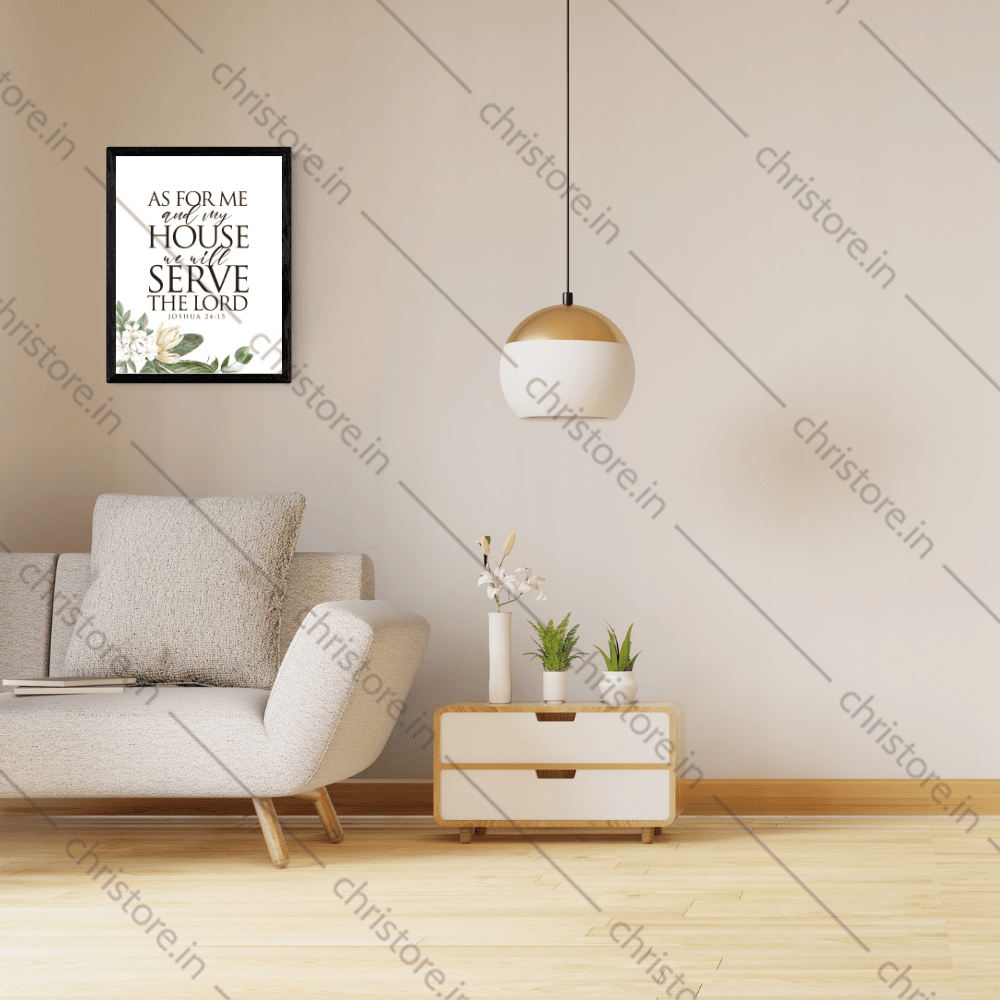 As For Me And My House - Floral - Joshua 24:15