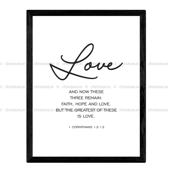 Faith Hope Love Plain Series: Love - 1 Corinthians 13:13
