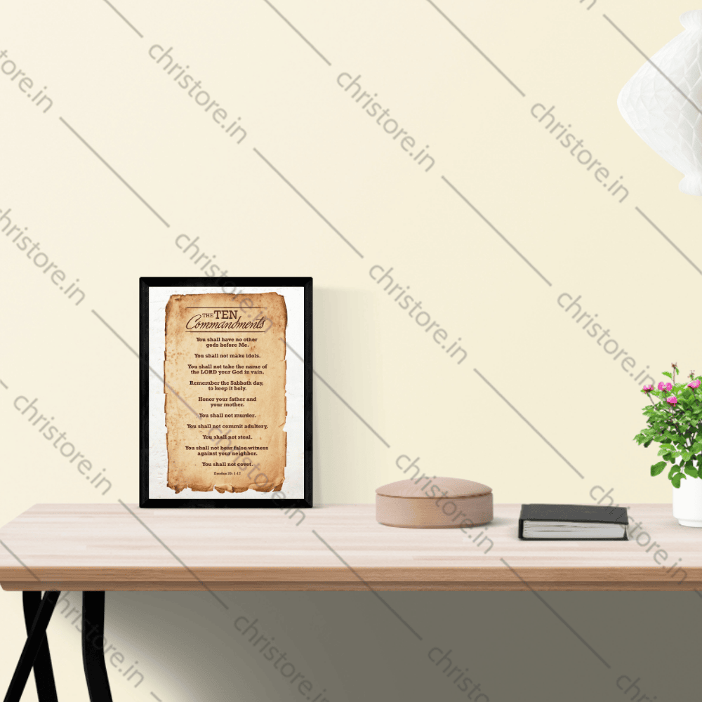 Ten Commandments Table Top Décor - Exodus 20:1-17 Divine Guidance ...