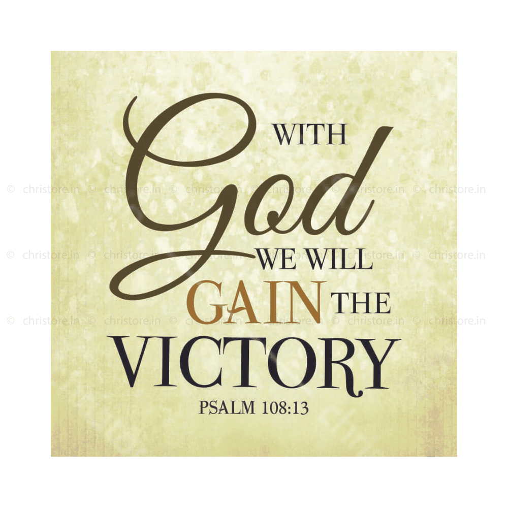 Divine Victory: Psalm 108:13 Acrylic Fridge Magnet - Multi Color – Christore