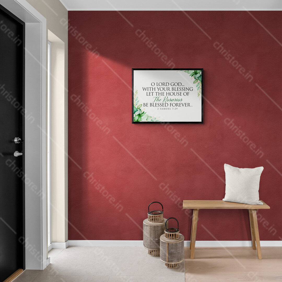 O Lord God With Your Blessing - 2 Samuel 7:29 - Personalized