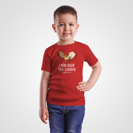 "I Will Soar Like Eagles" Kids' T-Shirt - Isaiah 40:31