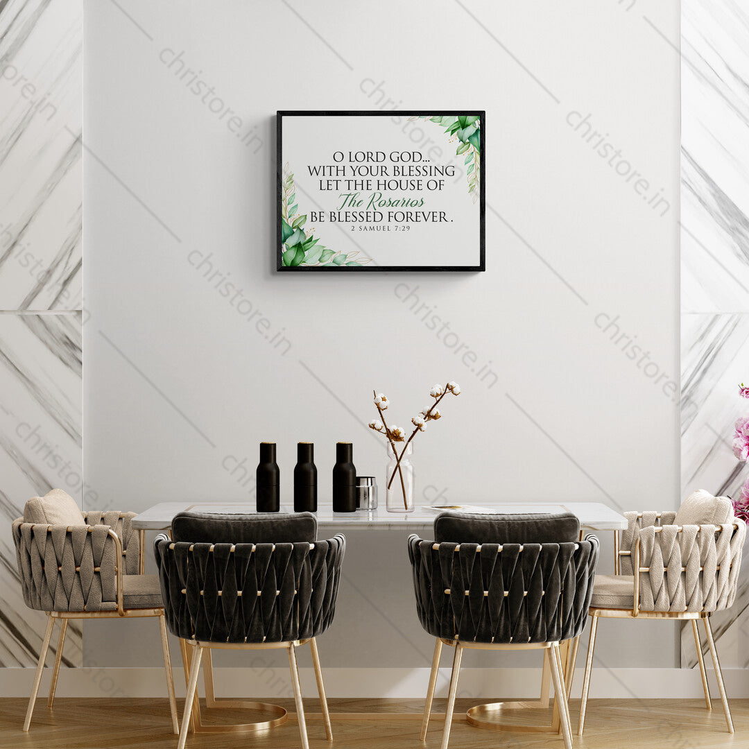 O Lord God With Your Blessing - 2 Samuel 7:29 - Personalized