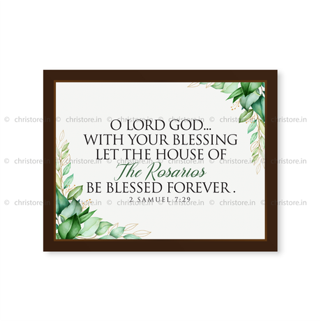 O Lord God With Your Blessing - 2 Samuel 7:29 - Personalized