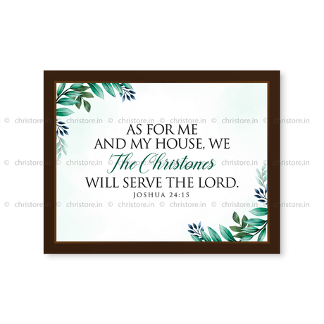 As For Me And My House - Joshua 24:15 - Personalized