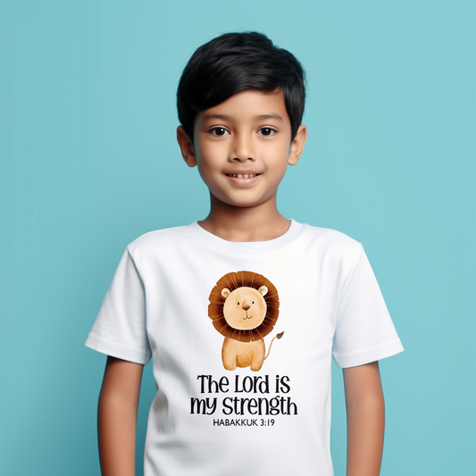 "The Lord is My Strength " Kids' T-Shirt - Habakkuk 3:19