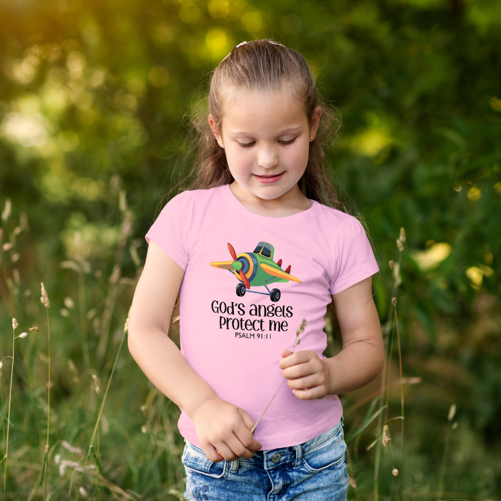 "Gods Angel's Protect Me" Kids' T-Shirt - Psalm 91:11