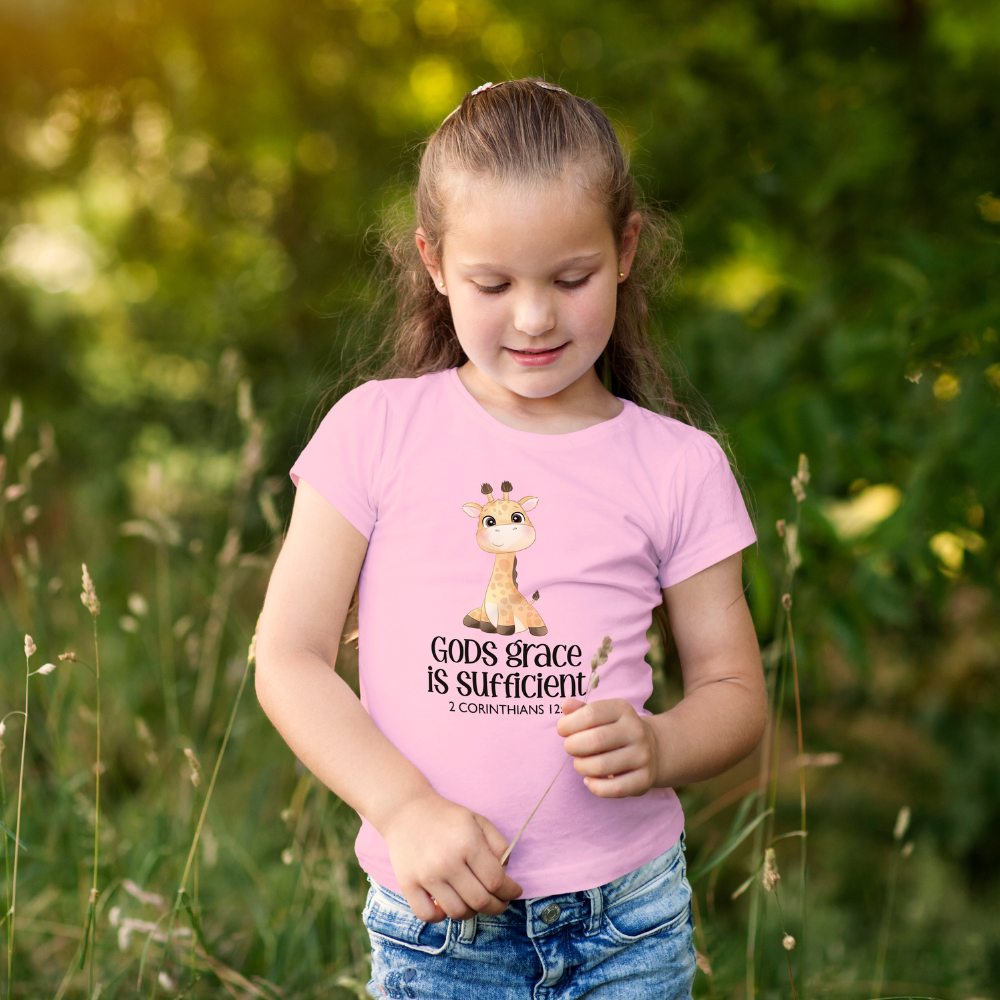 "Gods Grace Is Sufficient for Me" Kids' T-Shirt - 2 Corinthians 12:9