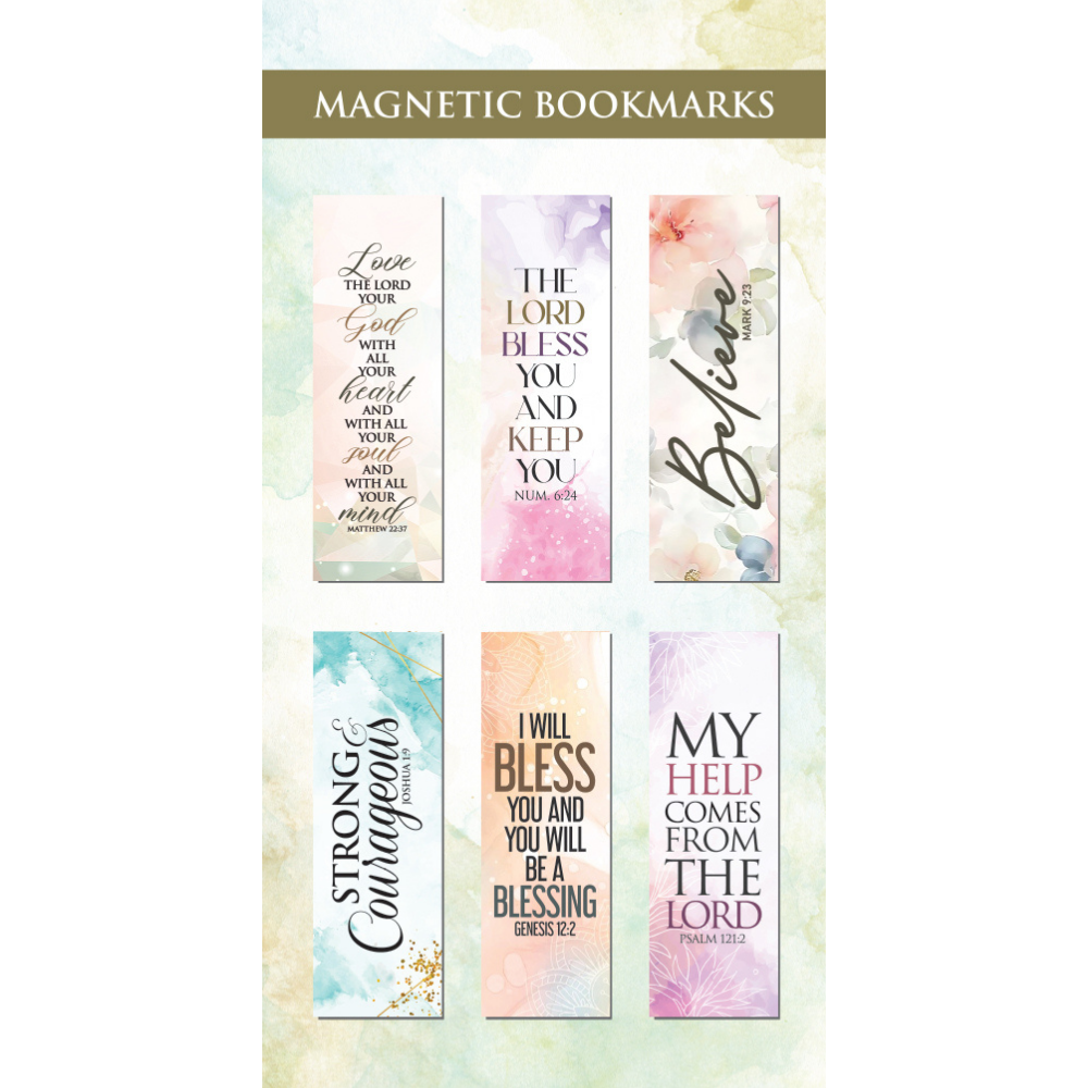 English - Magnetic Bookmarks Set (Set of 6)
