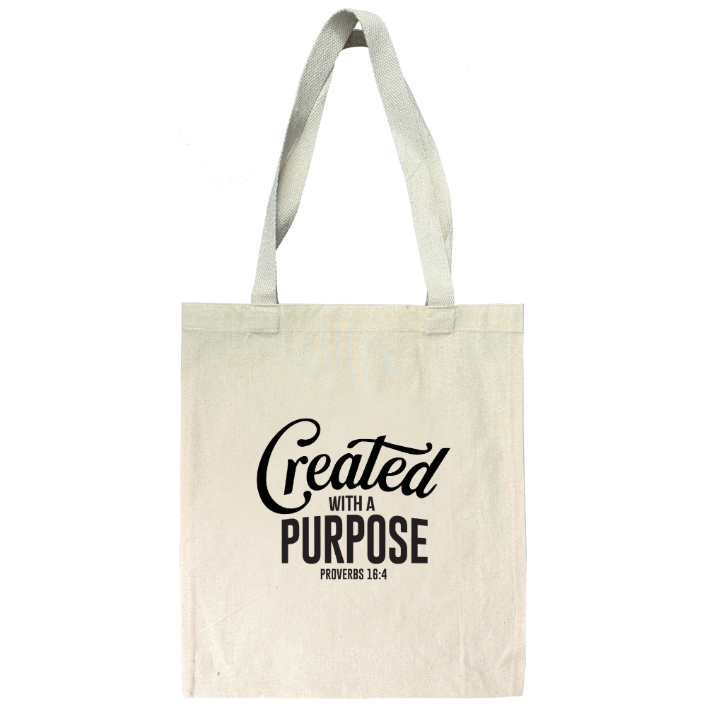Created With A Purpose - Proverbs 16:4 - Tote Bag