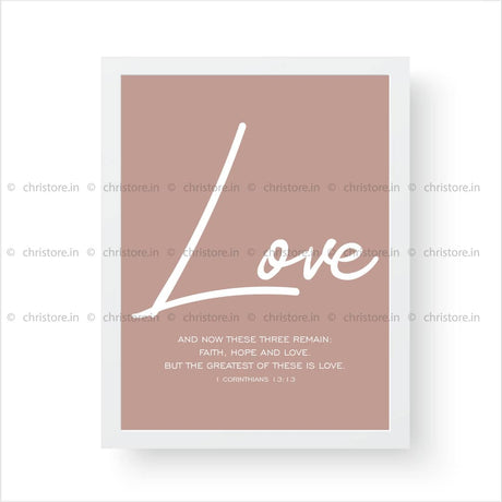 Faith Hope Love Color Series: Love - 1 Corinthians 13:13
