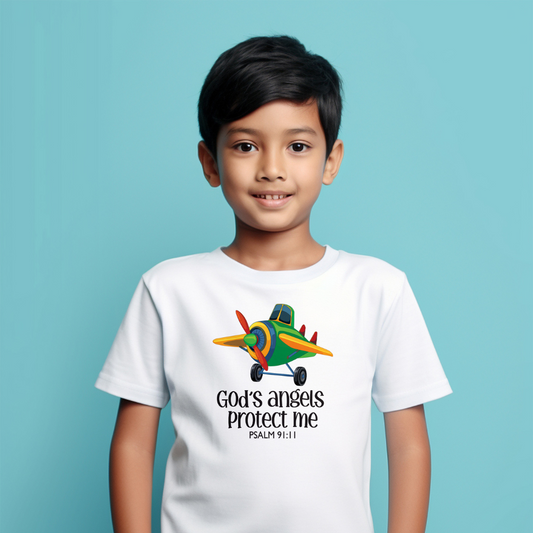 "Gods Angel's Protect Me" Kids' T-Shirt - Psalm 91:11