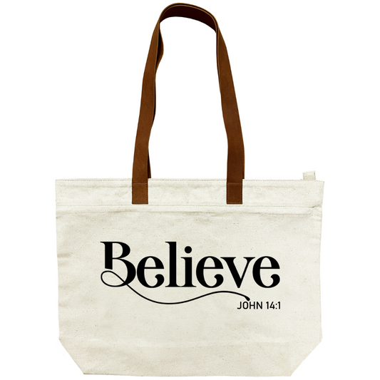 Believe - John 14:1 - Canvas Bag