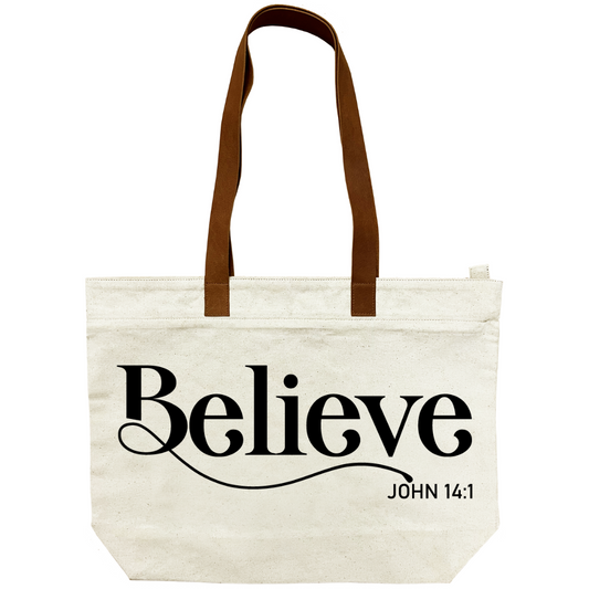Believe - John 14:1 - Canvas Bag