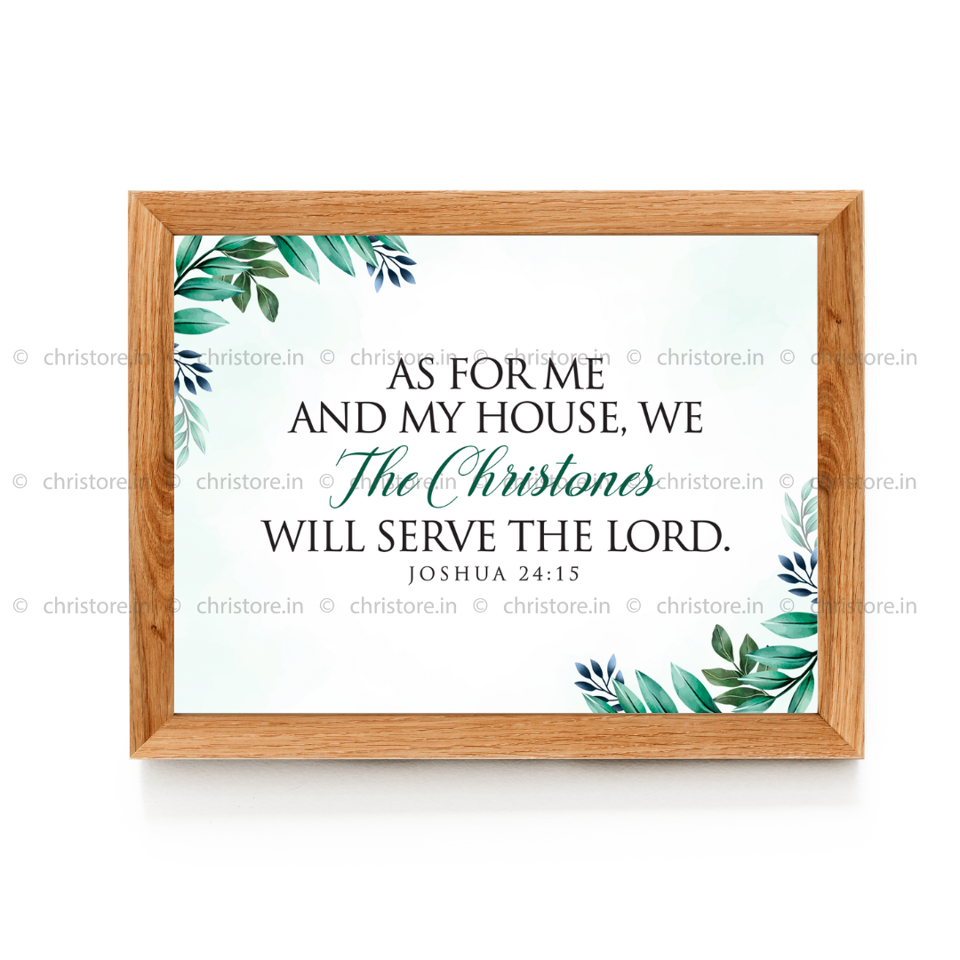 As For Me And My House - Joshua 24:15 - Personalized