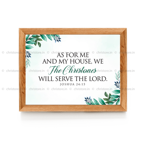 As For Me And My House - Joshua 24:15 - Personalized
