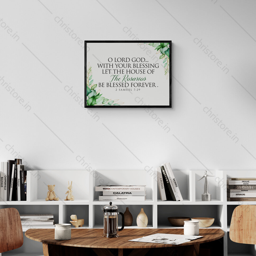 O Lord God With Your Blessing - 2 Samuel 7:29 - Personalized