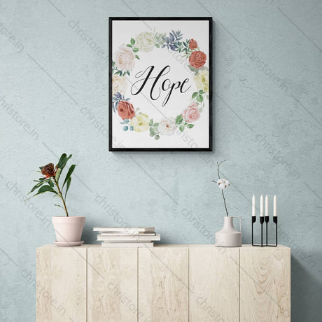 Faith Hope Love Floral Series: Hope - 1 Corinthians 13:13