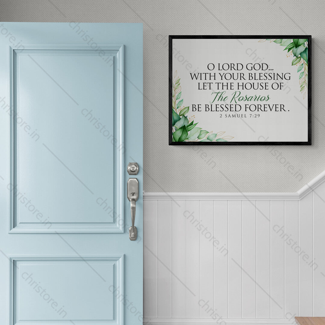 O Lord God With Your Blessing - 2 Samuel 7:29 - Personalized