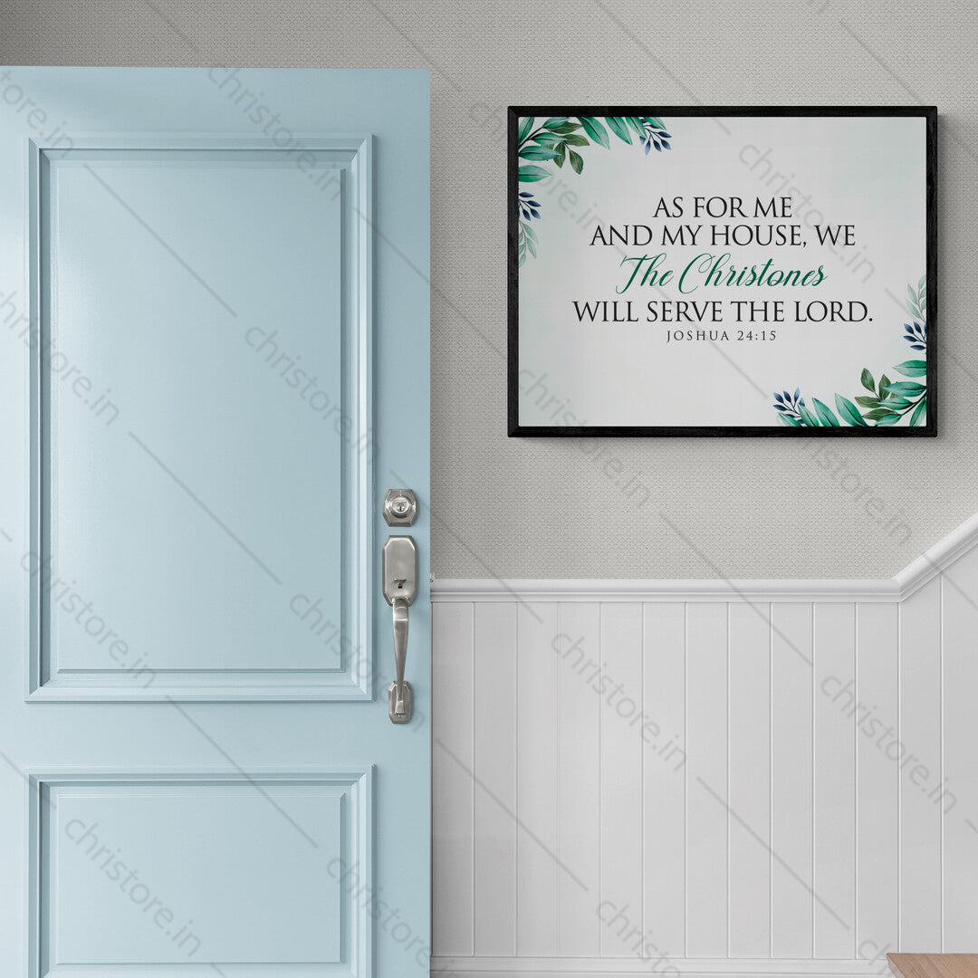 As For Me And My House - Joshua 24:15 - Personalized