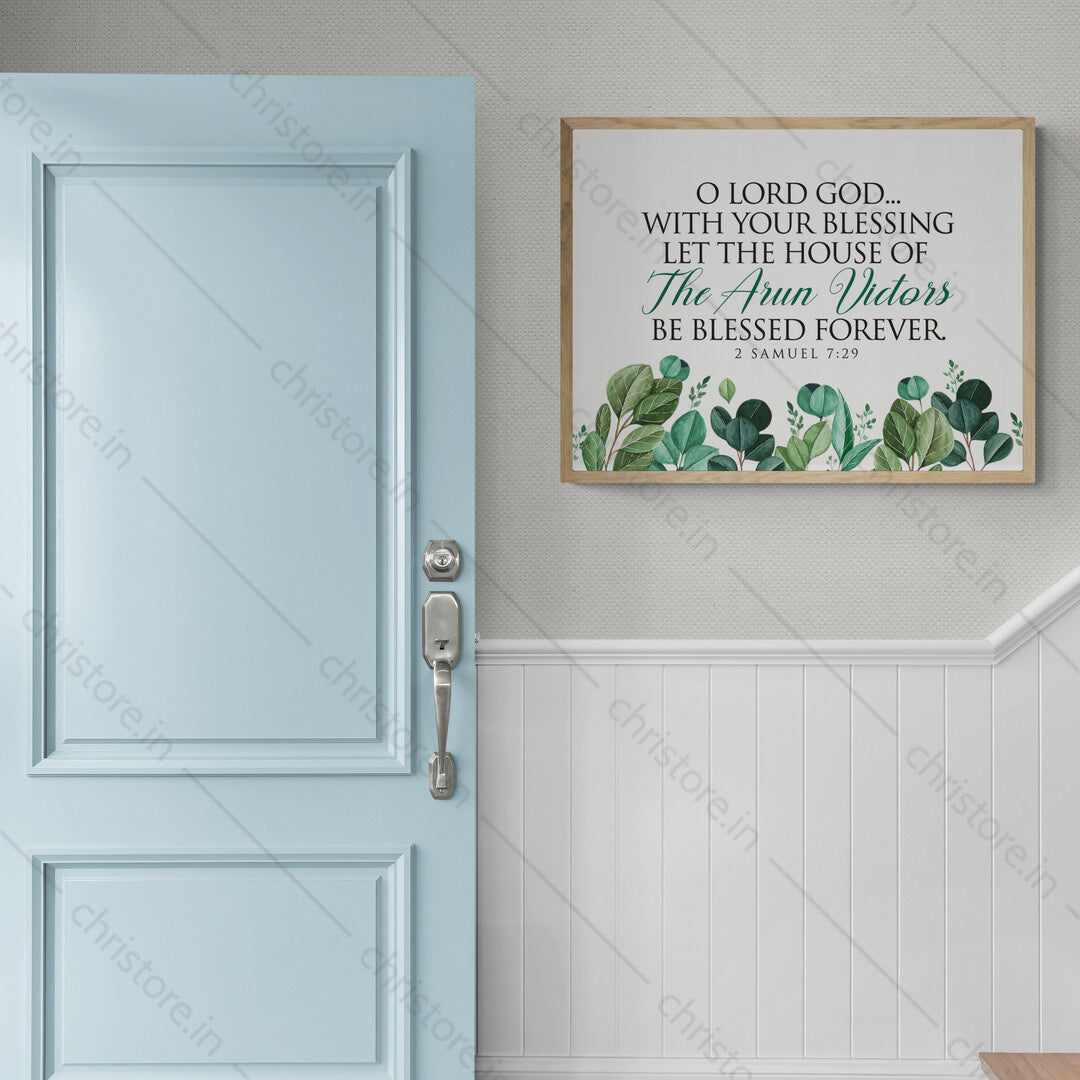 O Lord God With Your Blessing - 2 Samuel 7:29 - Personalized