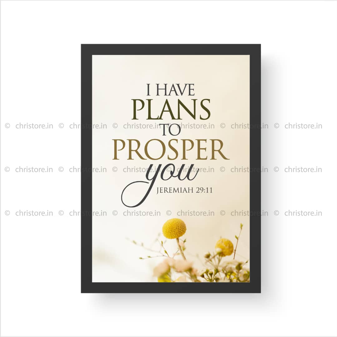 I Have Plans to Prosper You - Jeremiah 29:11