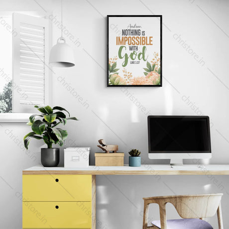 Nothing Is Impossible With God - Luke 1:37 - Personalized